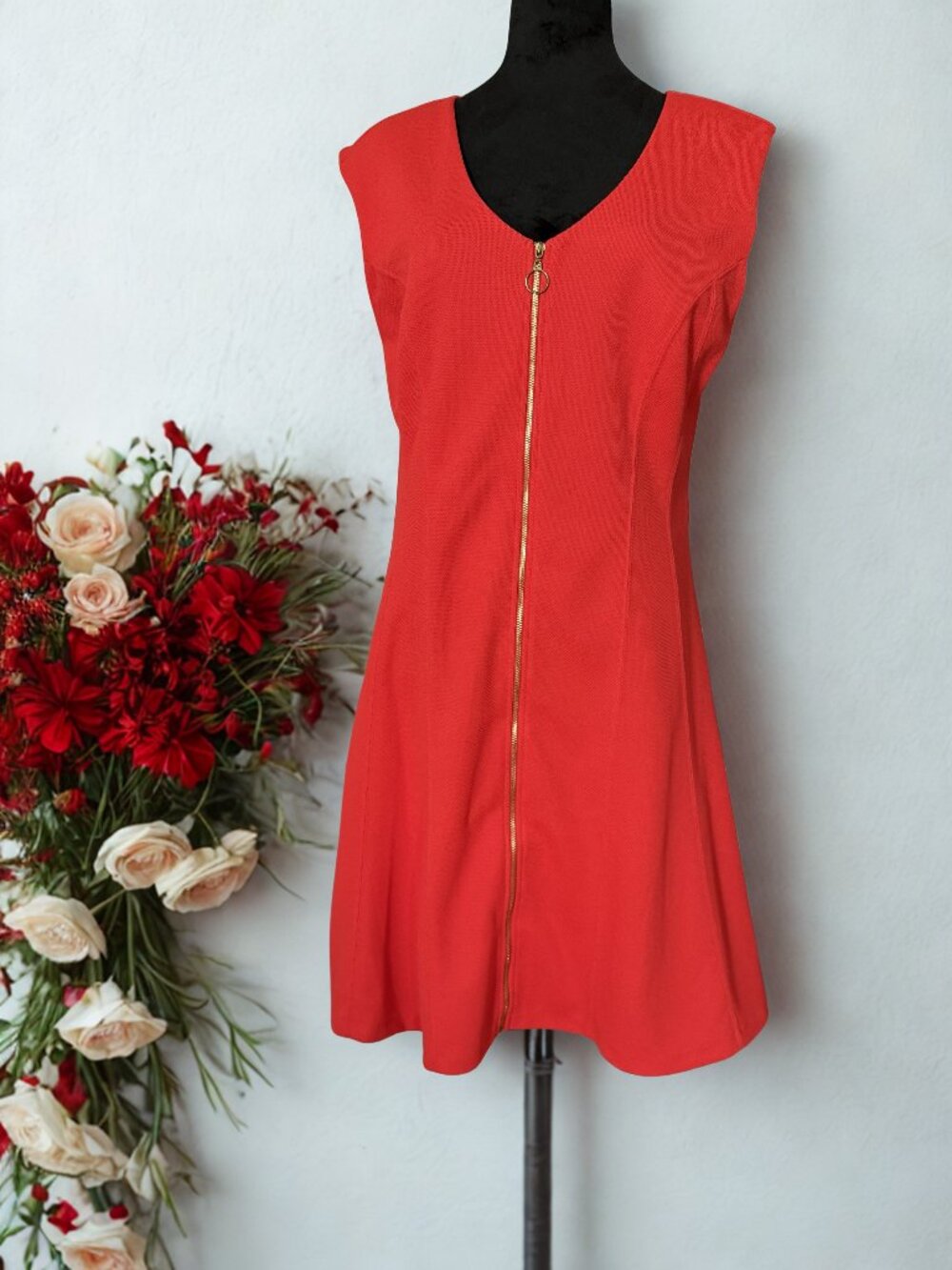 Orange Knit Summer Dress
